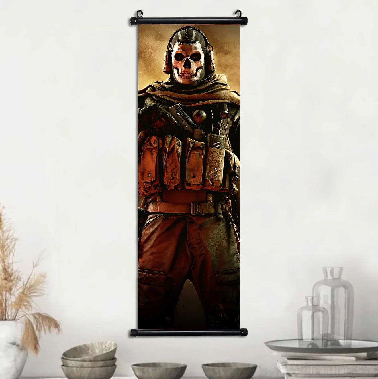 HD Hanging Scroll Call Of Duty Painting Modern Wall Artwork Simon Riley Picture Print Canvas Game Poster Home Decor Living Room