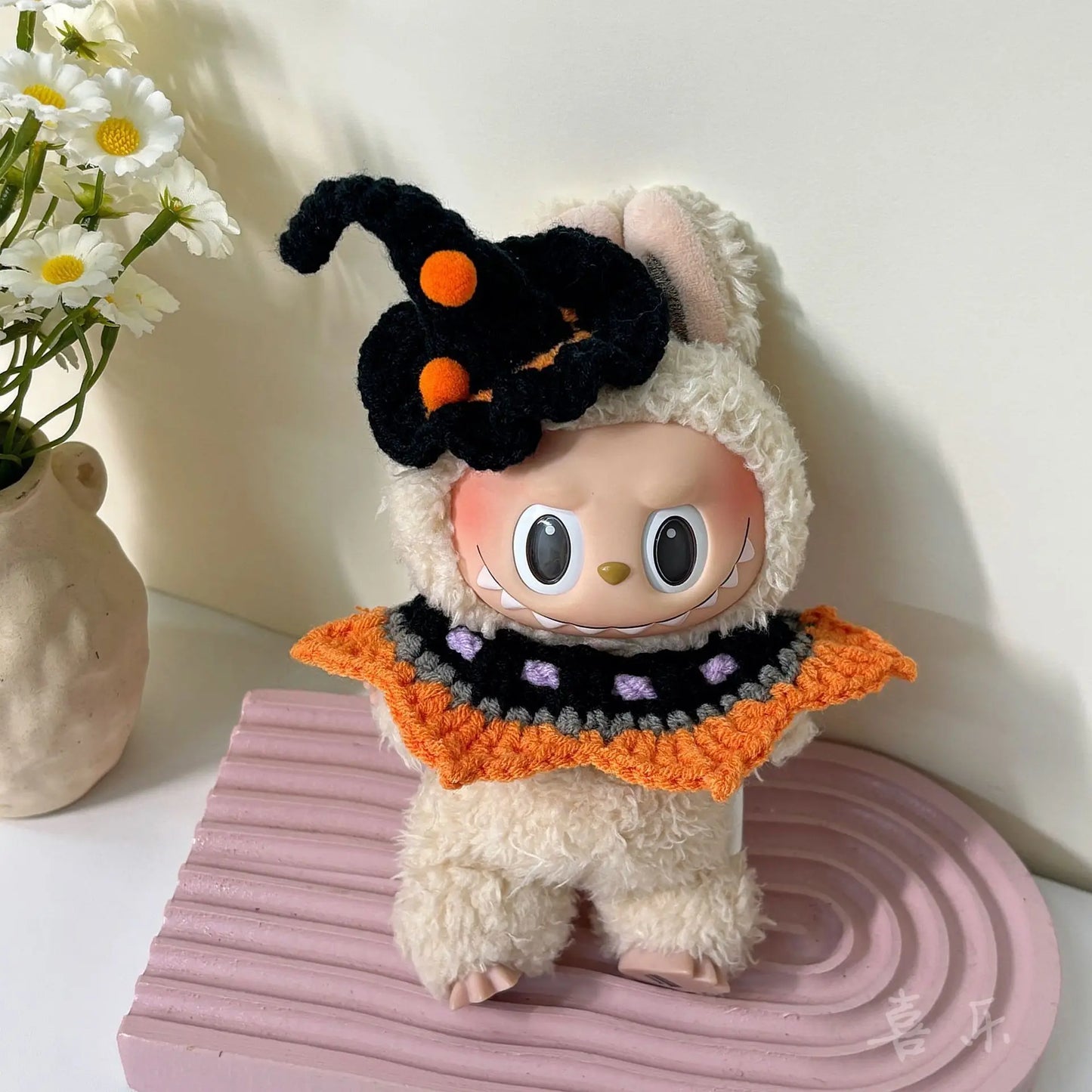 Halloween Pumpkin Clothes For Lafufu Clothes Doll Bat Wing Pumpkin Clothes with Hat For labubu cloth outfit Accessories