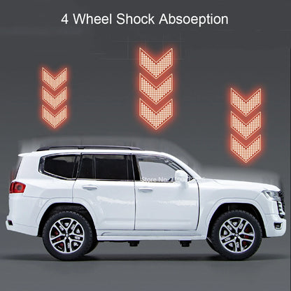 1:24 Land Cruiser Prado LC250 Models Alloy Cars Toys 6 Doors Opened Miniature Car Wheel Pull Back Vehicles Boys Perfect Gifts