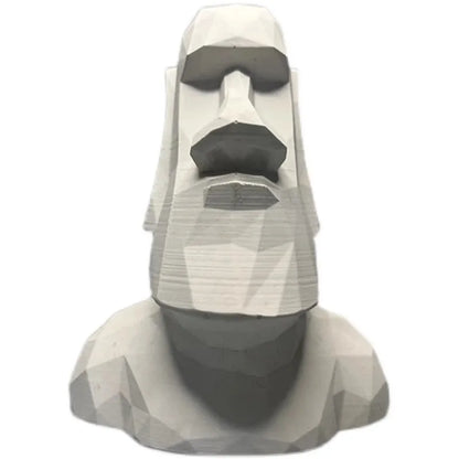 Nordic Ins Moai Stone Art Gypsum Statue Decorations for Room Aesthetic Sculpture Art Figurine Home Office Cabinet Decoration