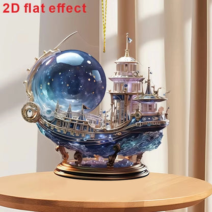 1PC Acrylic Boat Decoration Is Very Suitable for Room, Living Room, Balcony Home Decoration, Holiday Party Decoration