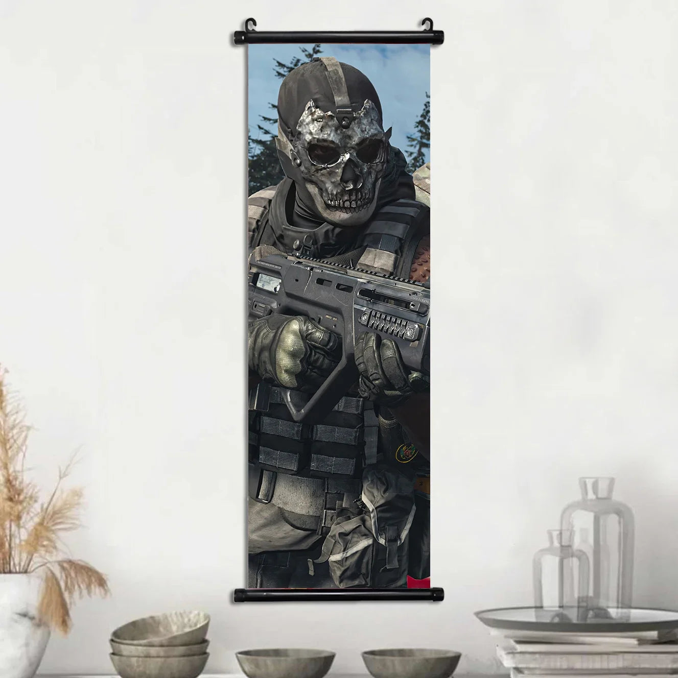 HD Hanging Scroll Call Of Duty Painting Modern Wall Artwork Simon Riley Picture Print Canvas Game Poster Home Decor Living Room