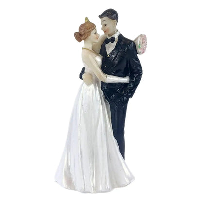 Elegant Wedding Cake Toppers Bride and Groom Resin Figurine for  Wedding Cake Topper Bride Groom Couple Figurine Decoration