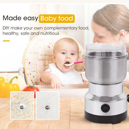 Mini broyeur électrique domestique 300ml, pulvérisateur ultrafin d'aliments pour bébés, moulin à café, épices, poivre, moulin à grains, 2/4 lames