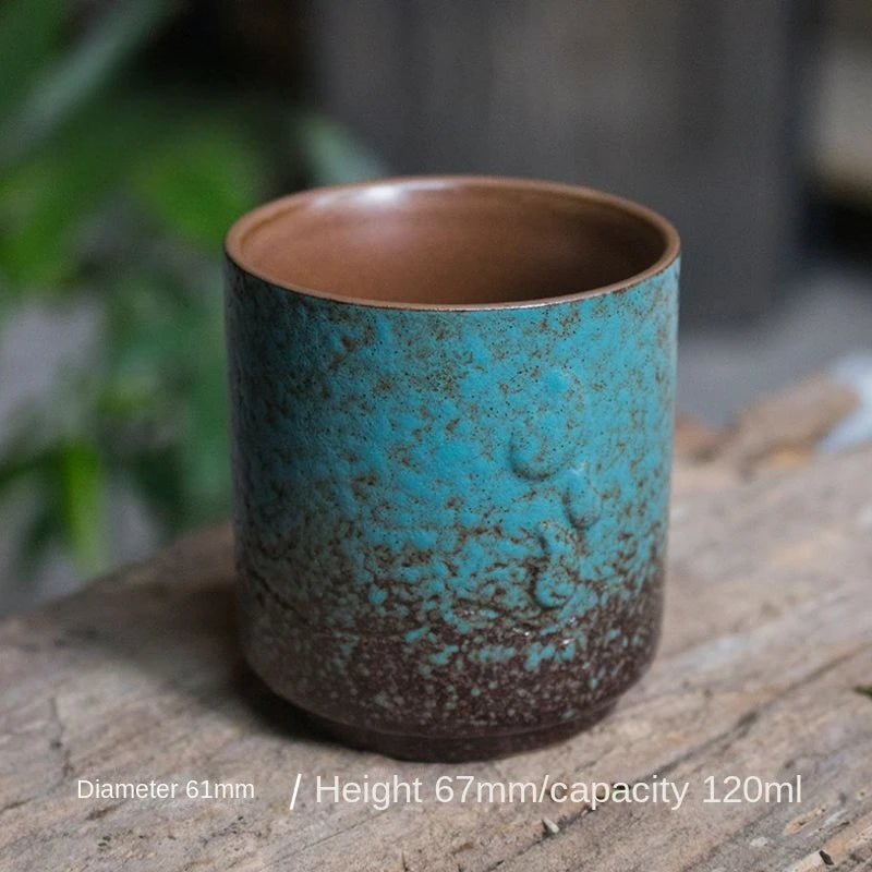 Kiln change Japanese rough pottery household master cup single cup tasting tea cup large creative personality kung fu tea cups