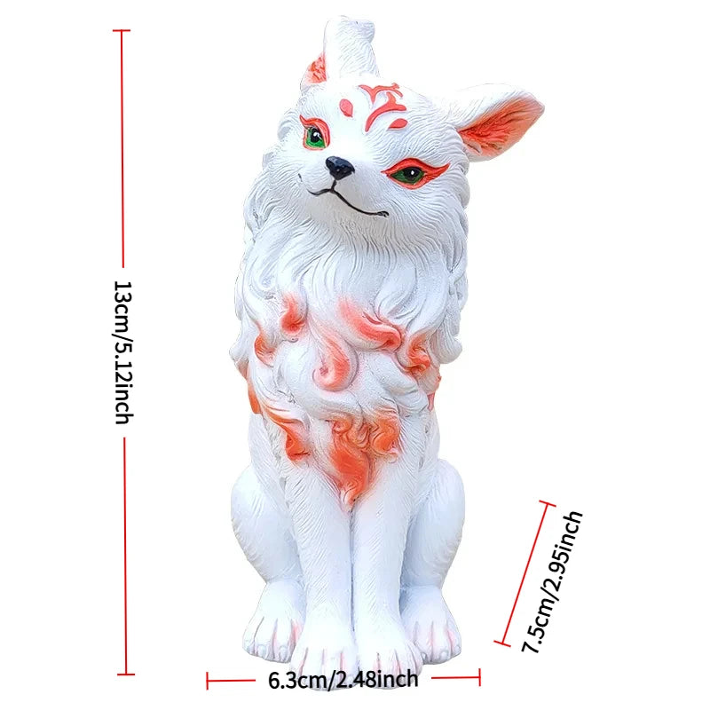 Fox Ornaments Nine-Tailed Fox Decorative Accessories Garden Art Figurine Decoration Resin Animal Sculpture Ornament Room Decor