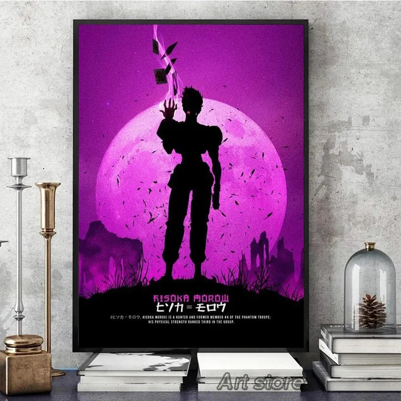 Anime Hunter X Hunter Poster Killua Zoldyck Kurapika Gon Freecss Hisoka Wall Decoration Canvas HD Painting Kawaii Room Decor