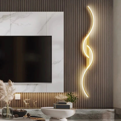 Modern LED Wall Sconce Strip Aluminum Wall Lamp 60/80/100CM For Bedroom Bedside Living Room Background Decor Lighting Fixtures