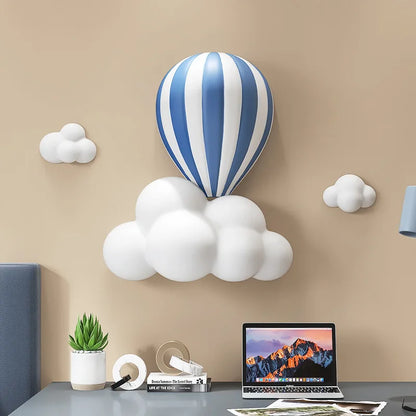 Nordic Hot Air Balloon 3D Wall Decor Living Room Sofa Background Art Wall Decor Modern Home Christmas Decorations Handicrafts
