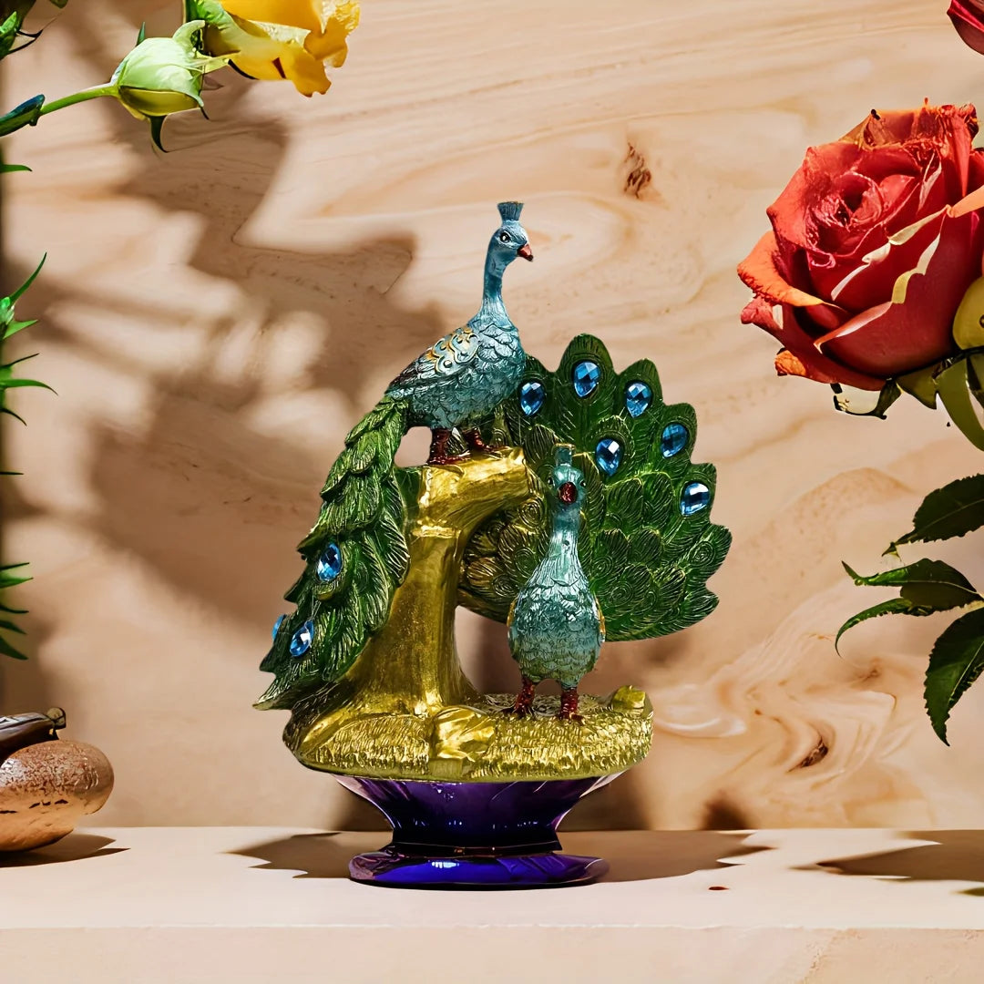 Peacock Statue Decoration, Animal Sculpture Modern Resin Home Decoration - Home Office Desktop Multifunctional Style Decoration