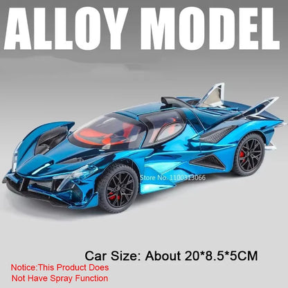 1:24 Pagani Huayra BC Apollo EVO Toy Cars Alloy Models Rubber Tires Doors Opened Miniature Sports Car  for Boys Collection Gifts