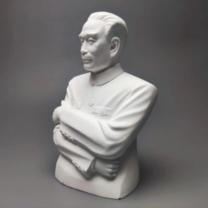 Zhou Enlai Great Man Model Plaster Figure Sculpture Art Decoration Ornaments Interior Art Living Room Figurines Desktop Decor