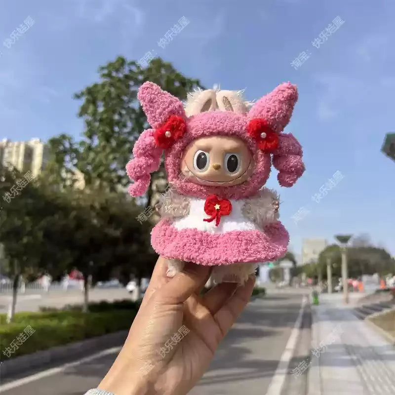 New In Stock V1 V2 Lafufu Clothes Handmade Art Weaving Toys Anime Cute Lafufu Surrounding Toys Gifts Decoration Pendant  Set