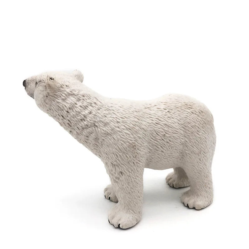 Famille d'ours polaires en PVC, ornements d'animaux, jouets pour enfants, accessoires de mise en scène, Figurines décoratives pour la maison, Collection Amateur