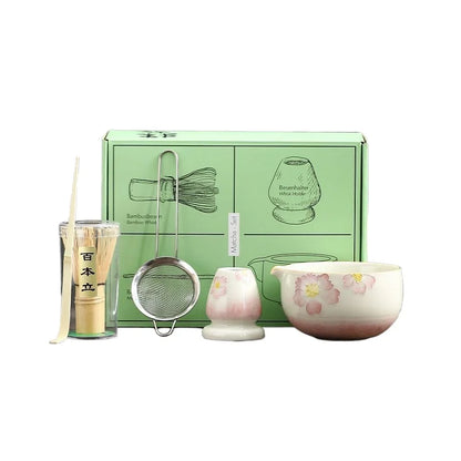 New hand-painted matcha set Japanese tea making tool to order tea Baibenli ceramic tea stand