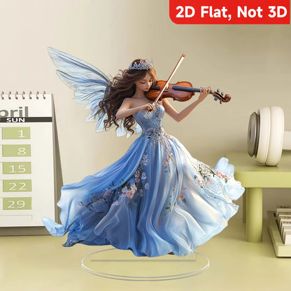 1PC Fairy Violin Ornament - A Versatile Desktop Decoration Suitable for Home, Windows, and Parties - Perfect for Christmas