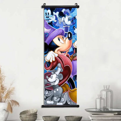 Disney Mickey Mouse Wallpaper Wall Artwork Canvas Hanging Scroll Poster Painting Print Home Decoration Art Child Birthday Gift
