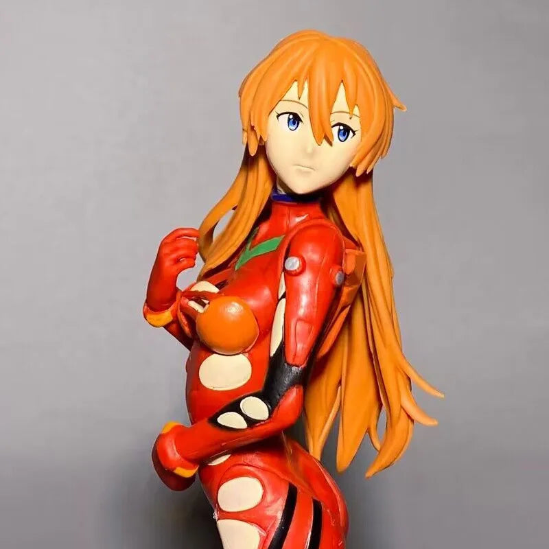 20.5CM EVA Anime Figure Asuka Langley Soryu Red Combat Suit Standing Model PVC Desktop Collection Decoration Toys Doll Gift