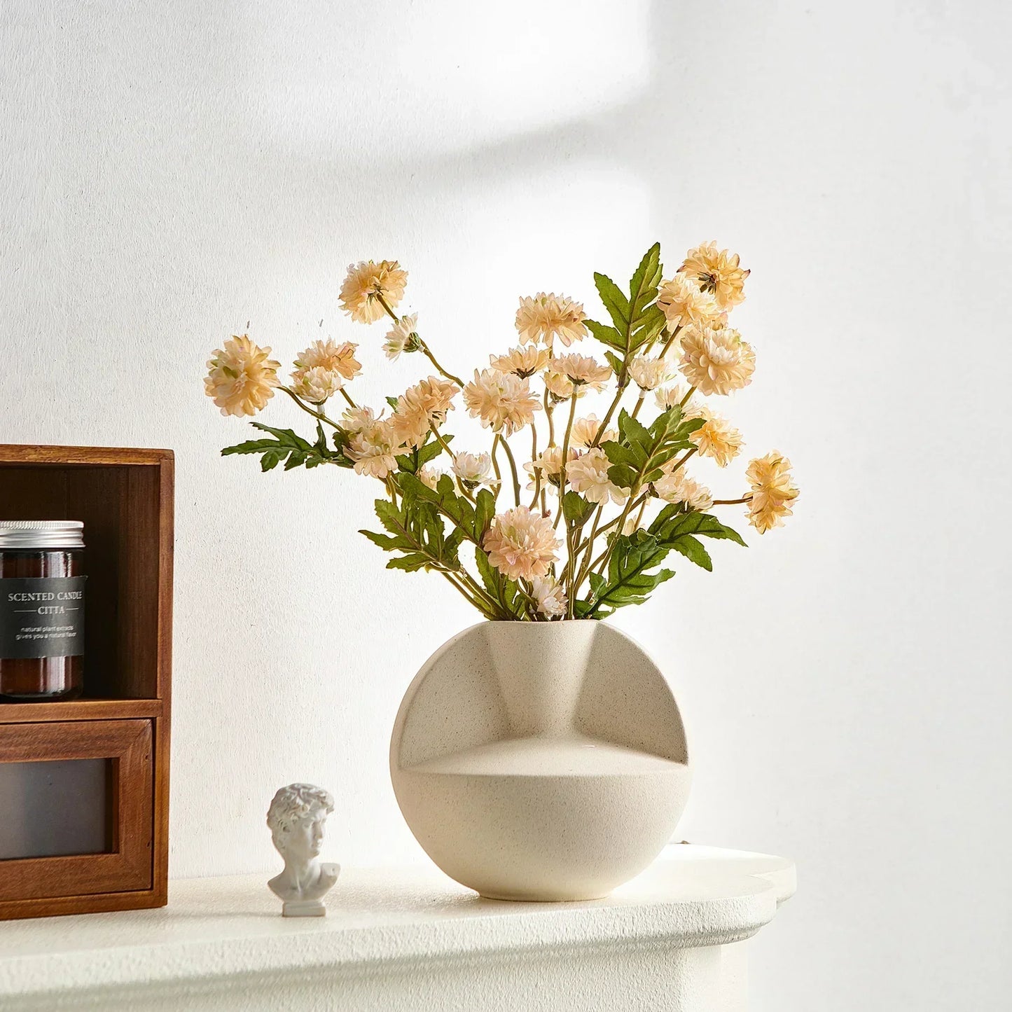 Home Decor Ceramic Vase for Living Room Decoration Accessories Modern Art Flower Arrangement Desktop Ornaments Porcelain Crafts