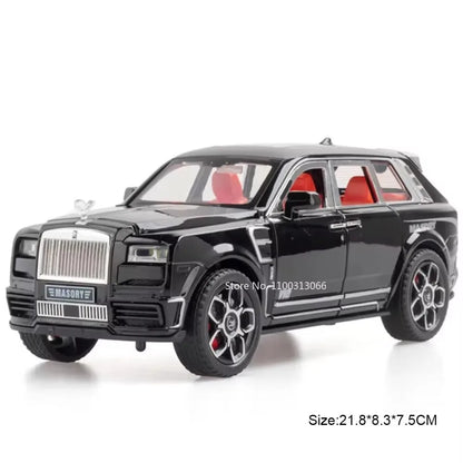 1:24 Rolls Royce Phantom Cullinan Mansory Cars Toys Miniature Models Light Music Pull Back 6 Doors Opened Vehicles Kids Gifts