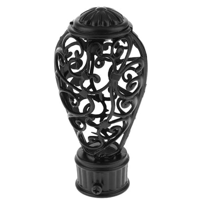 Unique Design 28mm Diameter Curtain Rod End Finial Caps black and white - -White