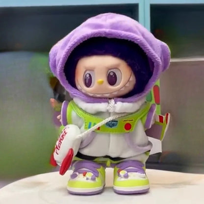 New Labubu Clothes Buzz Lightyear Baby Doll Clothes Toy Story For 17cm Labubu Clothing Replaceable Fashion Clothes Toys