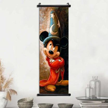 Disney Mickey Mouse Wallpaper Wall Artwork Canvas Hanging Scroll Poster Painting Print Home Decoration Art Child Birthday Gift