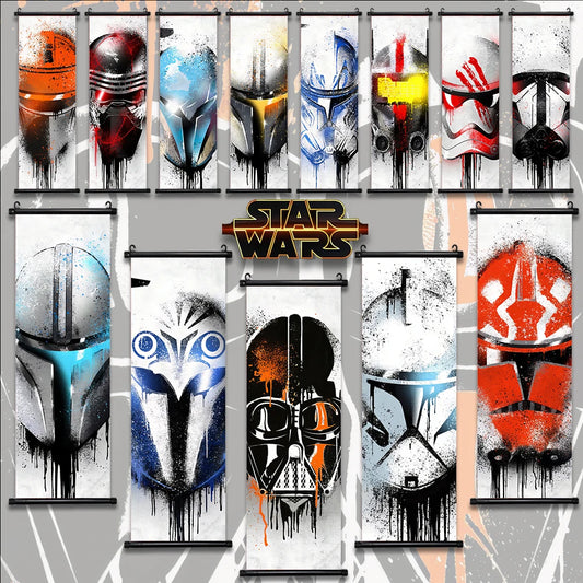 Disney Star Wars Poster Wallpaper Helmet Avatar Home Decor Art Print Wall Artwork Hanging Scrolls Canvas Painting Bedroom Gift