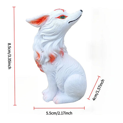 Fox Ornaments Nine-Tailed Fox Decorative Accessories Garden Art Figurine Decoration Resin Animal Sculpture Ornament Room Decor