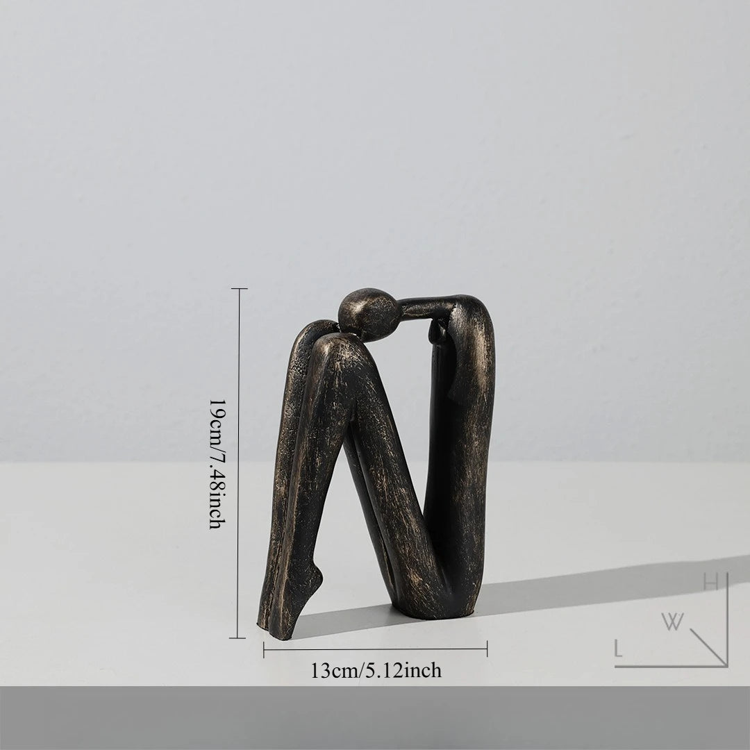 Creative Abstract Figure Statue Home Decor Nordic Modern Decorative Figurines For Interior Creative Office Living Decoration