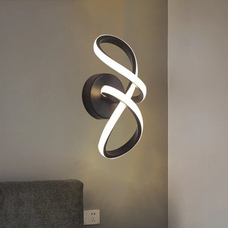 Modern LED Wall Lamp Nordic Gold Bedroom Bedside Wall Lights With Plug Wall Sconce For Minimalist Entryway Corridor Aisle lights