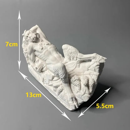 Pan Shen Ancient Greek Myth Sculpture Retro Roman Gypsum Home Decoration Art Figurine Decoration Desk Ornament Birthday Gift