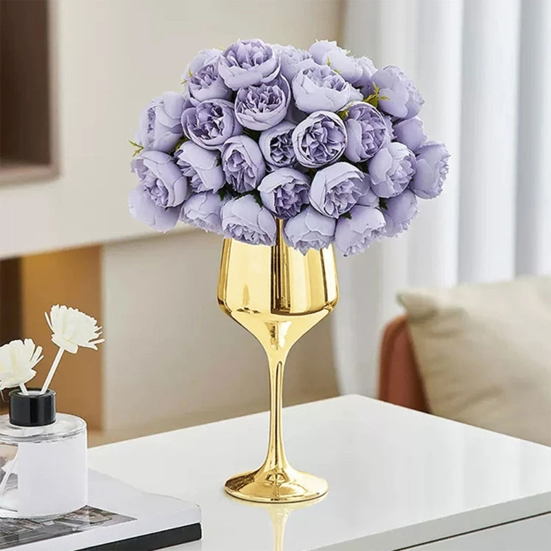Stylish GlassVase High Footed Glass Vase for Home Decor in Scandinavian Theme