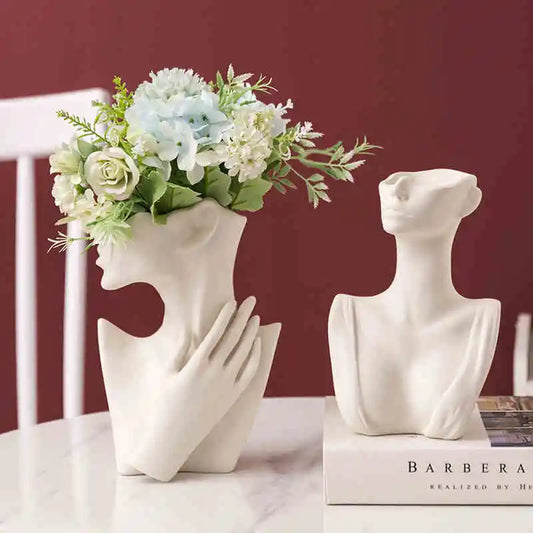 Vase en céramique de Style nordique, modèle de corps de femme, Vase d'art corporel moderne, décoration de maison, Pot de fleur créatif, décoration de salon
