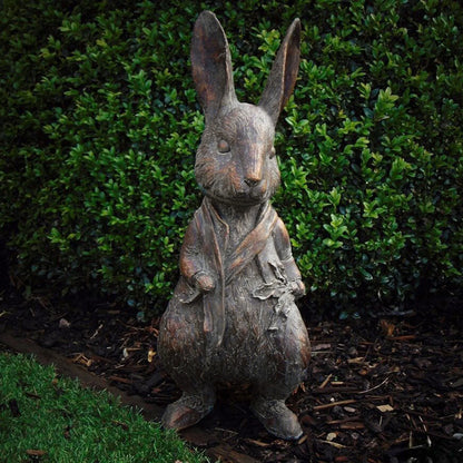 Easter Resin Rabbit Outdoor Statues Ornament Decoration Garden Sculpture Statues Decor Lovely Statues Animals Figurines