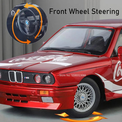 1:24 M3 RX7-FC Models Cars Toy Alloy Diecast 4 Doors Opened Miniature Car with Light Music Vehicle Boys Festival Gifts