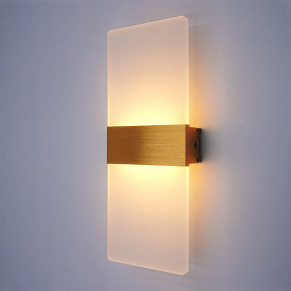 Modern minimalist wall lamp, indoor LED wall light, aluminum acrylic hardwire, bedroom living room corridor staircase Sconces