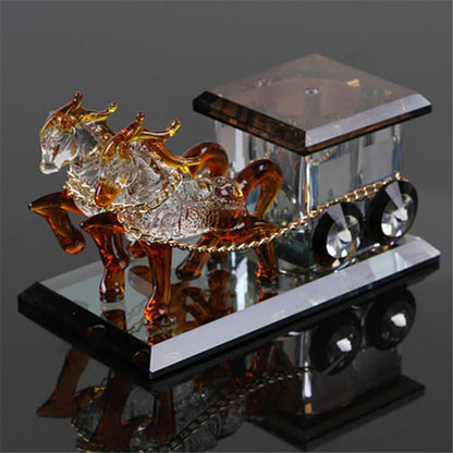 Car Ornament Decoration K9 Crystal Perfume Seat Happy Birthday Gift for Mom Men Husband Vehicle Crafts Desktop Home Decoration