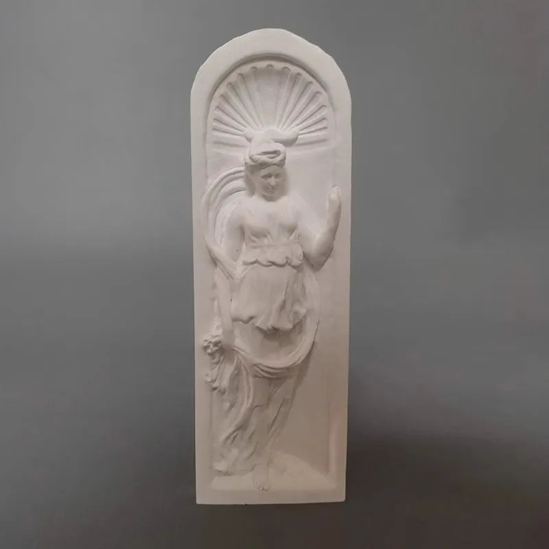 Saintly Plaster Relief Wall Art Nordic Sculpture Shelf Display Desktop Art Bookcase Ornaments Photography Prop Artistic Diorama