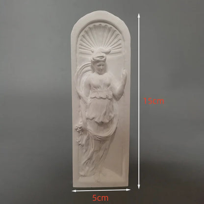 Saintly Plaster Relief Wall Art Nordic Sculpture Shelf Display Desktop Art Bookcase Ornaments Photography Prop Artistic Diorama