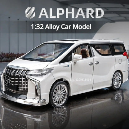 1:32 Alphard Tundra Pickup Alloy Toys Cars Models Diecasts Model SUV Vehicles with Light Sound Pull Back Car Toy for Child Gifts