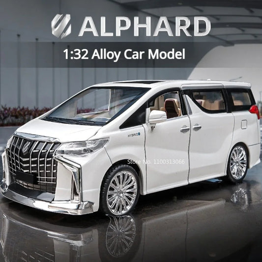 1:32 Alphard Tundra Pickup Alloy Toys Cars Models Diecasts Model SUV Vehicles with Light Sound Pull Back Car Toy for Child Gifts