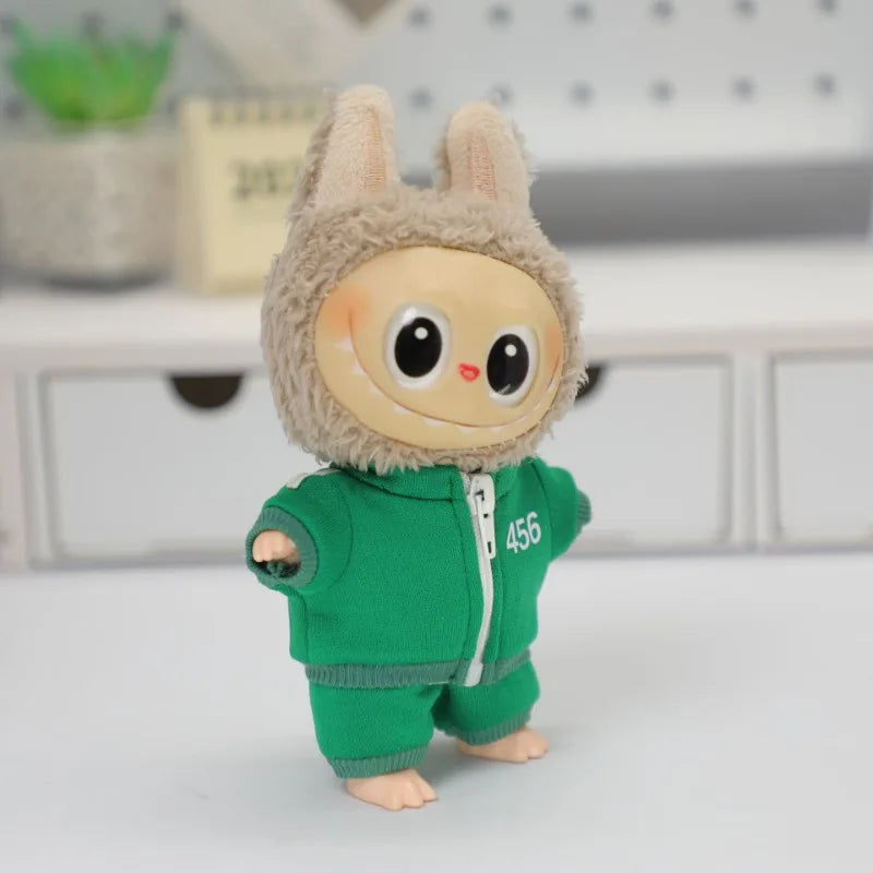 For Labubu Clothes Mp5 Outfit Accessories for The Monster Korea Kpop Lafufu Idol V1 V2 V3 Commando Jacket Clothing Pendant gifts