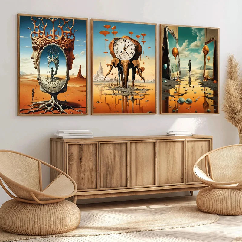 Surrealism Salvador Dali Posters and Prints Wall Art Canvas Painting Abstract Picture for Living Room Home Decoration Cuadros