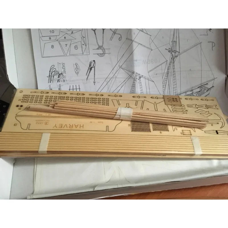 Wooden Assembled Ancient Sailboat Model Building Kits Sailboat DIY Hobby Sailing Toys for Kids Desktop Diorama Decoration