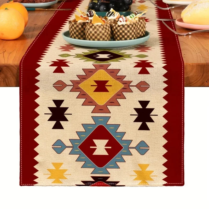 Bohemian Chic Linen Table Runners Dining Room Decor Durable Home Dining Table Runners Holiday Party Supplies Decorations