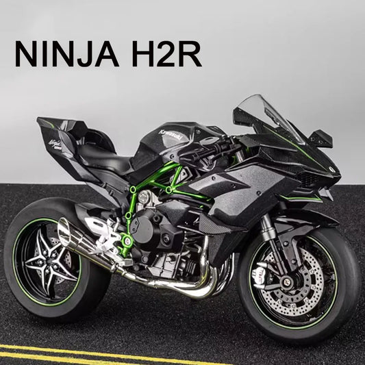 1:9 Kawasaki Ninja H2R V4S Motorcycles Models Toys Cars Alloy Diecast Light Music Miniature Vehicles for Boys Collection Gifts