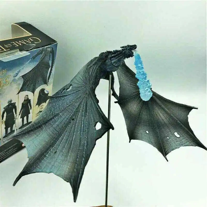 Figurine mobile Game Of Thrones Frost Wyrm Viserion Dragon noir, modèle d'action, jouets, décor de bureau, cadeau d'anniversaire amusant pour enfants, nouvelle collection
