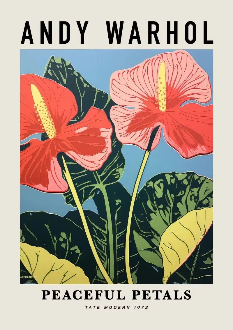 Andy Warhol Artwork Flowers Tulip Sunflowers Daisies Peony Abstract Poster Canvas Paintings Wall Art Pictures Home Decor