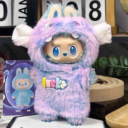 Labubu Sitting Party 1st 2nd 3rd Gen Baby Outfit:Cute Monster Plush Onesie Suit Blind Box Collectible Clothing  No Doll Included